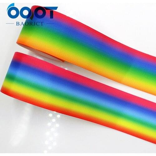 OOOT BAORJCT G-18613- 461,38 mm 10 yards Colorful Printed grosgrain ribbons,DIY handmade Hair accessories wedding gift wrap