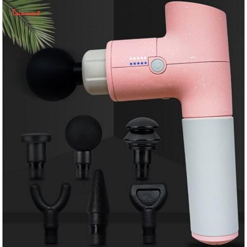 Profession Fascia Gun Muscle Deep Body Massager Fascia Gun Muscle Pain Exercising Relax Slimming Shaping Tool + 6 Massage Heads