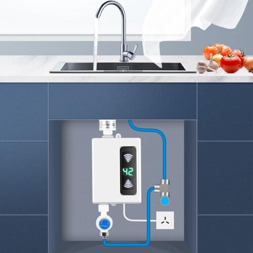 3000W 220V Water Heater Bathroom Kitchen Instant Electric Hot Water Heater Tap Temperature Display Faucet Shower Tankless Tap