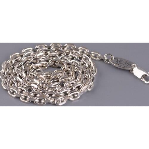 S925 Silver Chain Wholesale Retro Thai Silver Lobster Clasp 0 Word Chain Fashion For Men And Women With Silver Necklace