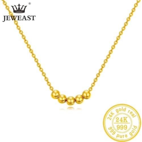 SFE 24K Pure Gold Necklace Real AU 999 Solid Gold Chain Beautiful Upscale Trendy Classic Party Fine Jewelry Hot Sell New 2020