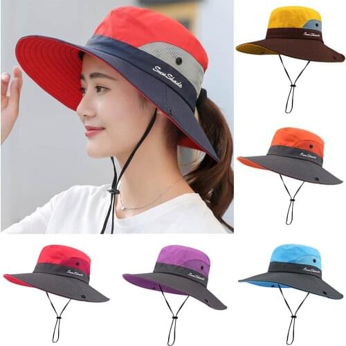 Unisex Summer Mesh Sun Hats Wide Brim Women Child Breathable Sunhat Cap Outdoor Fishing UV Protection Top Bucket Hats
