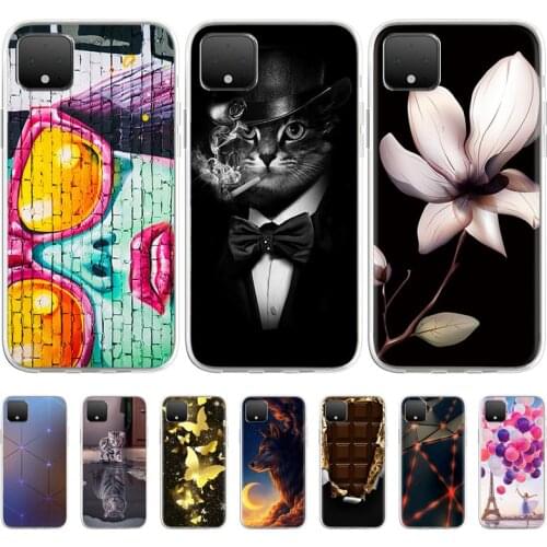 For Google Pixel 4a Case Silicone TPU 5.81" Phone Cases For Google Pixel 4 XL Pixel4 4XL Cute Transparent Back Cover Funda Coque