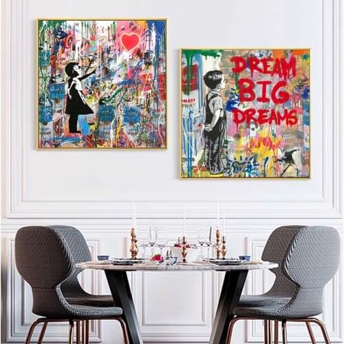 Street Graffiti Art Banksy Pop Art Canvas Painting Cuadros Posters and Prints Wall Art for Living Room Home Decor