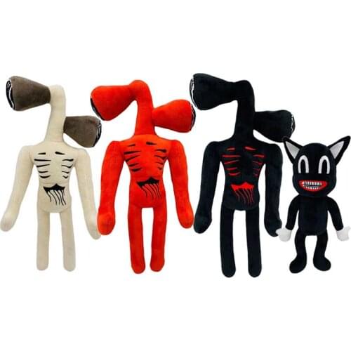 1pcs 30cm/40cm Anime Siren Head Plush Toy Cartoon Sirenhead Stuffed Animals Doll Horror Black Cat Peluches Toys Christmas Gift