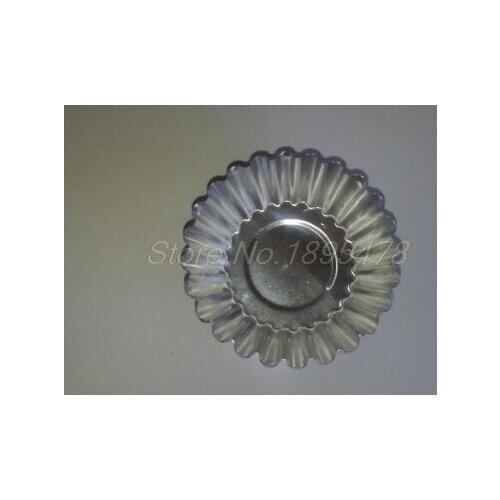 1000pcs Flower Cake Egg Tart Mold Aluminium Alloy 7cm Cupcake Cake Cookie Mold DIY Wedding Baking Egg Tart ToolsTop diameter