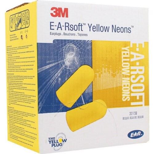 200pairs 3M1250 Authentic Slow Reboun Foam Soft Disposable EarPlugs Noise Reduction Sleeping Swimming Travel Work Ear Protective