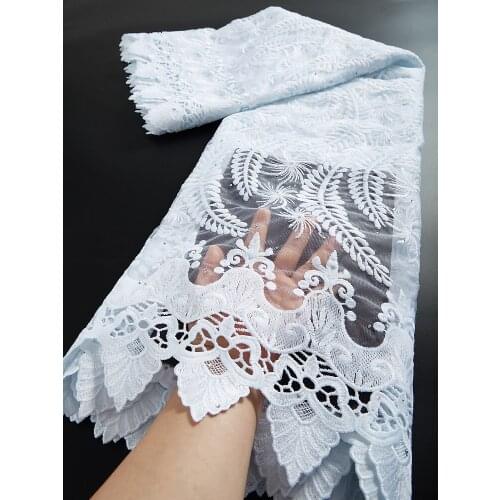 African Lace Fabric High Quality Milk Silk Nigeria Lace Fabric French Net Lace Embroidery Tulle Lace With Stones