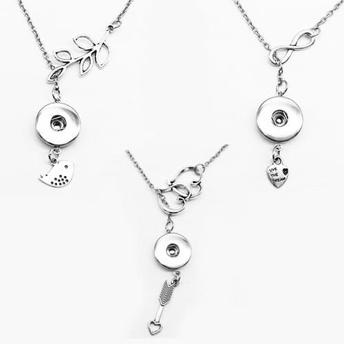 Rushed Necklaces & Pendants Collares Fashionable Snap Button Jewelr Pendant Necklace Oem, Odm Nx978 (fit 18mm 20mm Snaps)