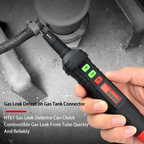 Natural Gas Detector Pen Type Leak Detector Combustible Gas Meter Analyzer Monitor For Home Visible Audible Alarm