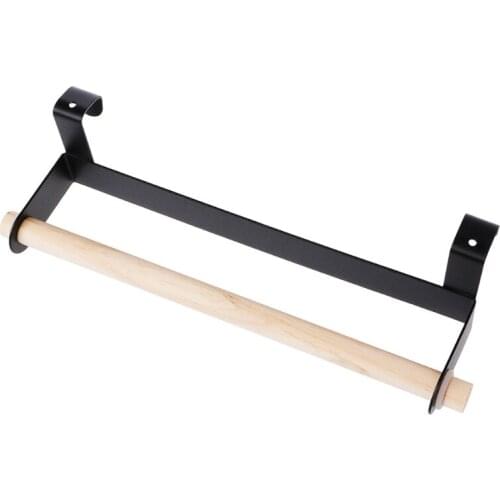 Kitchen Roll Paper Storage Rack Towel Holder Tissue Hanger Under Cabinet Door