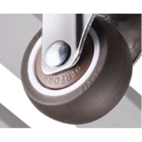 L-Shaped Plate Swivel Caster Ball Bearing L-Clip Side Mount Plate TPE Rubber Wheel Metal Housing 4 Pack Silent Moving