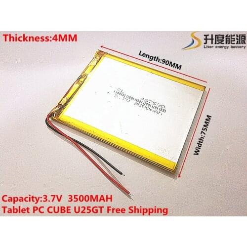Size 407590 3.7V 3500mah Lithium polymer Battery with Protection Board For PDA Tablet PCs Digital Products