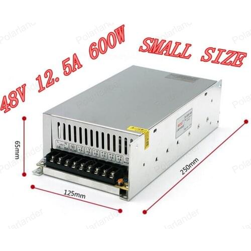 Small Volume Single Output Switching Power Supply Transformers AC110V 220V TO DC SMPS for LED Strip Light CNC 600W 48V 12.5A