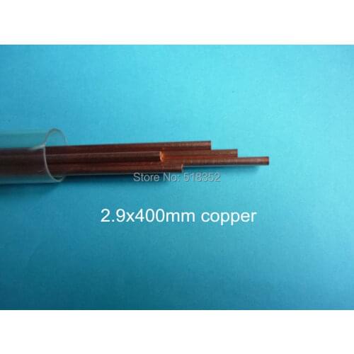 2.9mmx400mm Ziyang Copper Electrode Tube for EDM Drilling Machines Single Hole