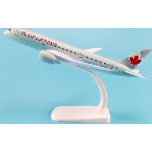 20cm Passenger plane modelB787-8 Air Canada B787-8 aircraft Metal Solid simulation airplane model for kids toys Christmas gift