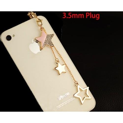 Fashion Star Universal 3.5mm Jack Headphone Port Dust Plug Phone Accessories For Samsung iPhone Smartphone Anti Dust Plug