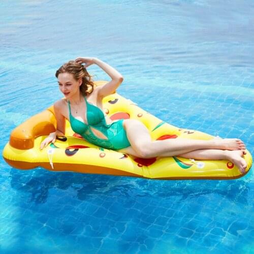 Pizza Inflatable Floating 180*150cm PVC Summer Water Sports Swimming For Adults Pool Party Toys Beach Lounger Air Mattress Raft