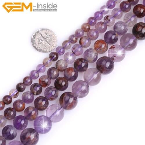 Natural stone Purple Round Amethysts beads for Jewelry making strand 15 inch Semi-precious Gem stone bead for bracelet