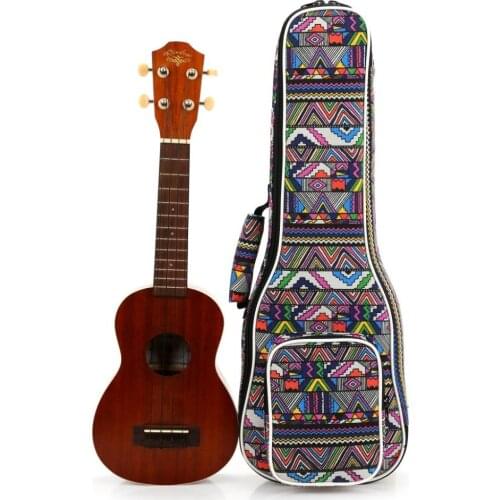 New Portable 21 23 26 inch soprano concert tenor ukulele case small bass guitar bags soft gig cover backpack lanikai colorful
