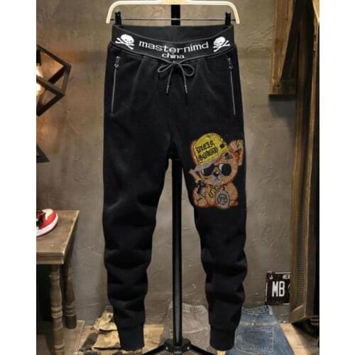 New Summer Quick dry Mens Rhinestone pants high quality Fashion Comfortable pant for holiday man thin design 2021