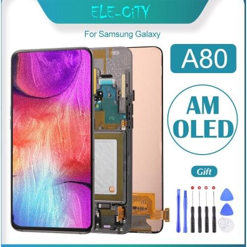 OEM 6.7'' AMOLED For Samsung Galaxy A80 A90 5G OLED Touch Screen Display With Frame Assembly Replacement No Dead Pixel Brand New