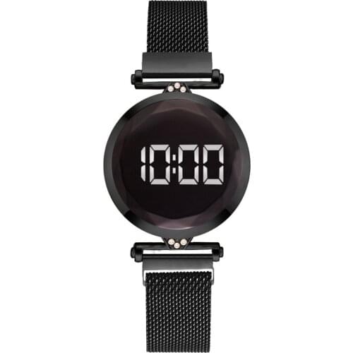 Practical Luxury LED Women Magnetic Bracelet Watches Digital Dress Watch Quartz Wristwatch Ladies Clock