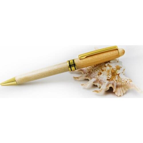 5 pieces/lot wooden recycled Eco pen high quality wood pen ballpoint pens with gold parts free shipping and drop shipping