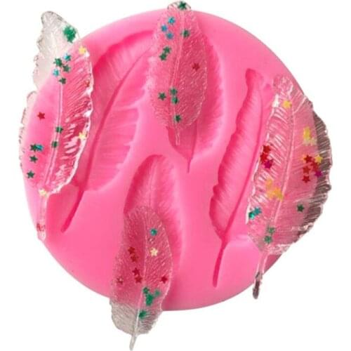 Birds Feathers chocolate DIY fondant cake decorating tools lace border silicone mold kitchen baking utensils