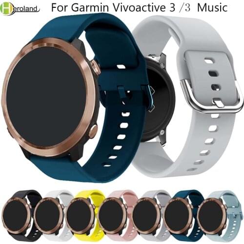 20mm Watch strap For Garmin vivoactive 3 music/Vivoactive HR/vivoactive 3/Forerunner 645 245 245M Sport silicon Smart Wristband