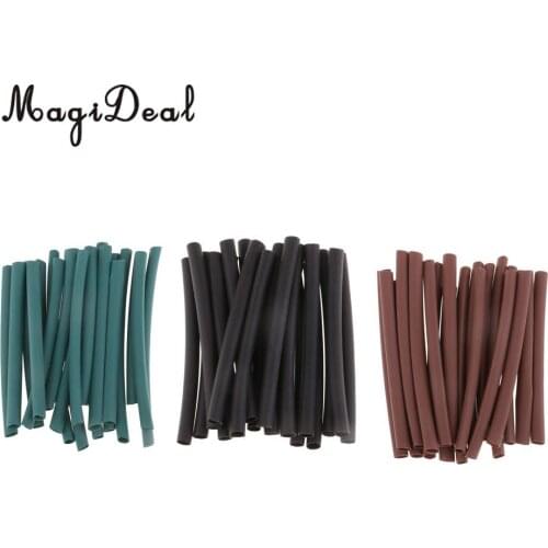 20pcs Heat Shrink Tube Carp Fishing Rigging Material Fishing Accessories Rig Shrink Tube Sleeves Green/Black/Brown