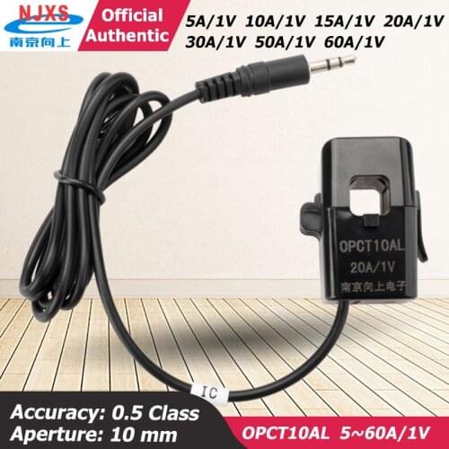 NJXSE OPCT10AL 0-100A Open-Close Current Transformer SCT013 Non-invasive AC Current Sensor Split Core Current Transformer