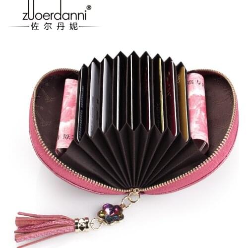 Card bag ladies 2017 new multi-card seat organ drivers license leather credit card holder bank card bag zipper purse