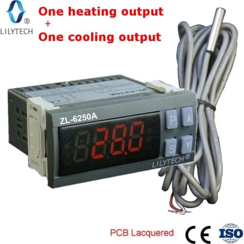ZL-6250A, Constant temperature controller, Digital temperature, cooling and heating control, Thermostat, Dual relays, Lilytech