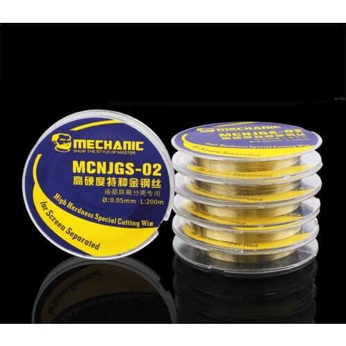 0.04/0.05/0.06/0.08/0.1MM High Hardness Cutting Wire Carbon Steel Alloy Gold Molybdenum Wire LCD Display Screen Separator Repair