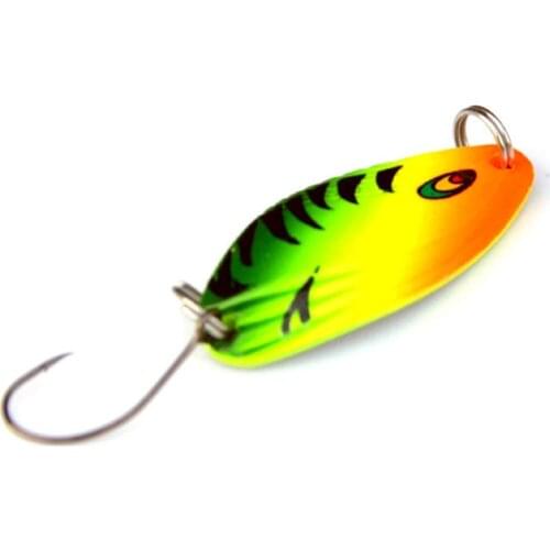 1Pcs 4.5g Multicolor Metal Fishing Lures Hand Spinner Spoon Fishing Lures Wobbler Sequins Hard Bait Hook Tackle