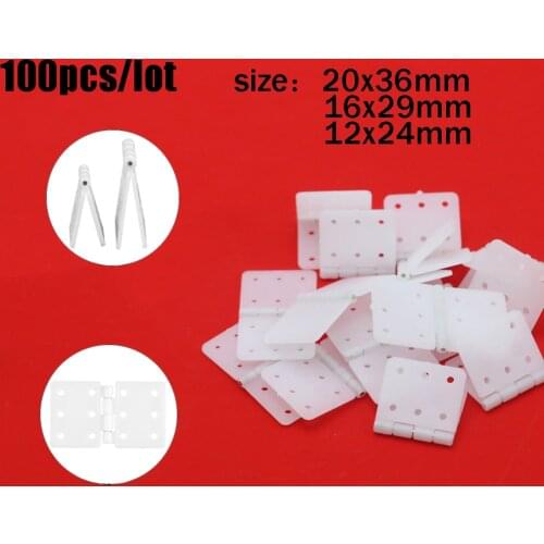 100pcs/lot Nylon Pinned Hinge (20x36mm/16x29mm/12x24mm)For RC Airplane Plane Parts Model Replacement