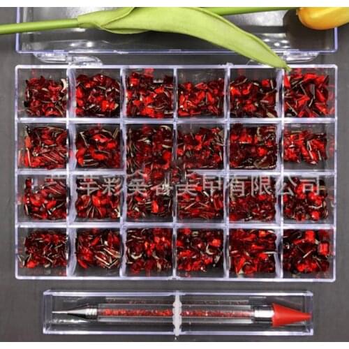 20 Shapes/2000Pcs Multi-size Glass Rhinestone Nail Box AB Color Diamond Nails Art Rhinestones For Crystals Strass Charms Hzb32-2