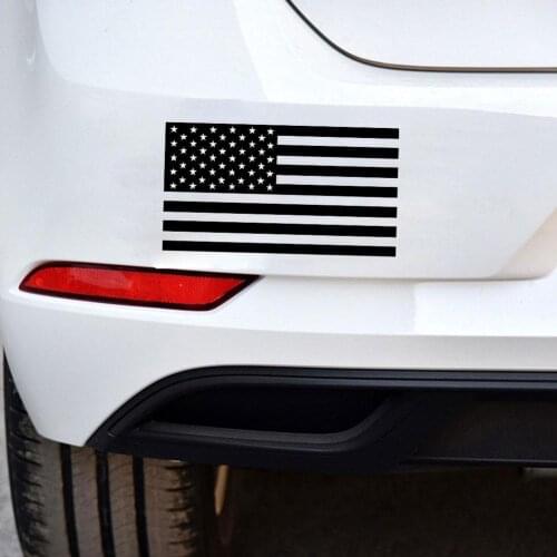 5pcs American USA Flag Vinyl Car Auto Decal Sticker car striped white sticker Black and P5Q2