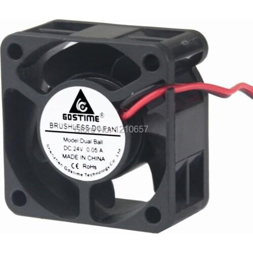 50 Pieces LOT Gdstime 4020B 4cm 40mm x 20mm Ball DC 24V 2 Pin 40mm Brushless CPU Computer Chassis Cooler Cooler Fan