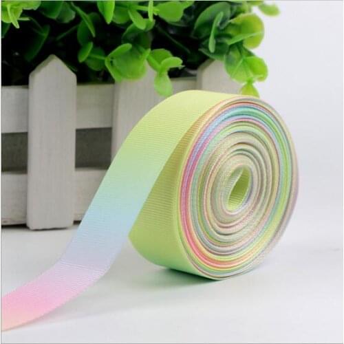 50Yards Light Colorful Gradient Double Face Silk Satin Ribbon For Wedding Decor Christmas Apparel Gift Wrapping Fabric Ribbons