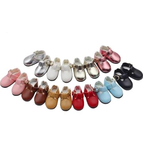 8Pcs/Lot Random 8 Pairs Doll Pu Shoes for 1/6 BJD Dolls Mini Shoes Toy Accessories 4.6*2.0cm Free Shipping