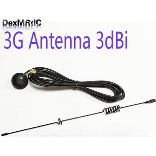 3G Antennas 3dBi 850/900/1800/1900/2100MHZ RG174 3m cable Size L 290mm magnetic Base D 30mm