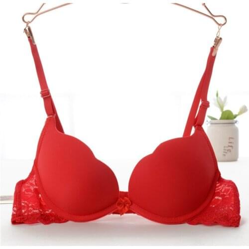 Wireless Bras For Women Push Up Bra One-piece Seamless Deep V Low Cut Women Sexy Push Up Bra Women Super Push Up Bra Sexy Gather