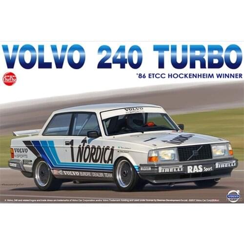 Hobby Nunu PN24013 1/24 Volvo 240 Turbo '86 ETCC Assembly Car Model Building Kits Hobby Plastic Toys For Adults Collection