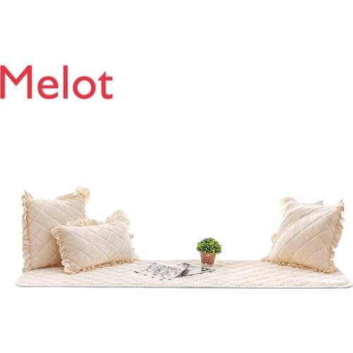 European-Style Short Velvet Bedroom Ledge Cushion Tatami Bay Window Blanket Non-Slip Mat Customized door mat Free shipping