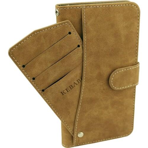 Leather Wallet BQ BQ 5517L Twin Pro Case 5.5" Flip Vintage Leather Front Card Slots Cases Cover Business Phone Protective Bags