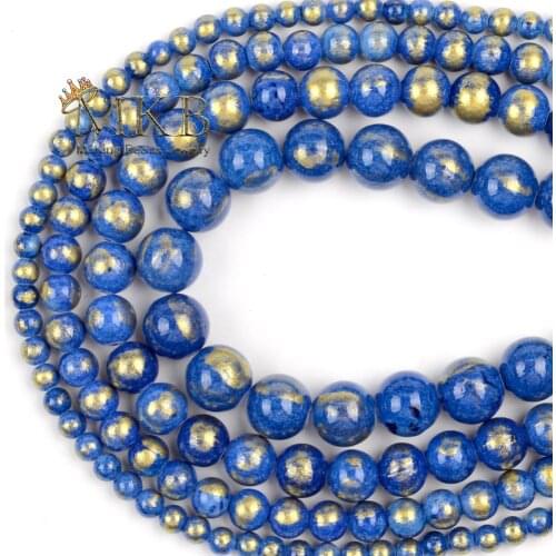 4 6 8 10mm BlueTurquoises Jades Beads Natural Stone Round Beads For Jewelry Making Diy Bracelet Necklace Accessories 15"