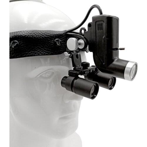 Medical Loupes 4.0/5.0/6.0X-R Binocular Magnifier+5W LED Dental Headlight Surgical Headlamp Illuminator