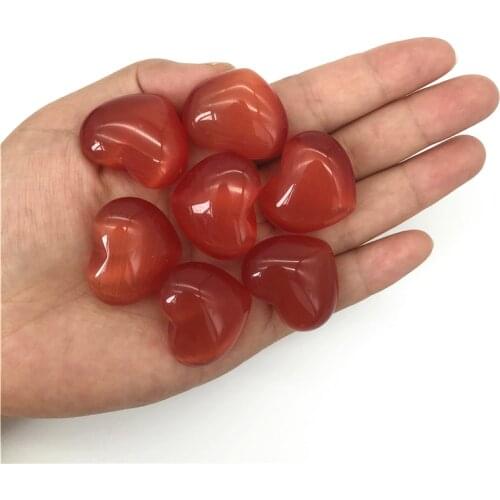 1PC Cute Red Cat Eye Stone Heart Shaped Crystal Stones Gem Healing Stones Gifts Decor Natural Quartz Crystals